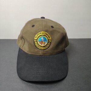 VINTAGE‎ Yellowstone National Park Staff Hat Cap Snap Back Buffalo Old Faithful